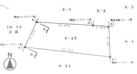 清洲一丁目土地測量図
